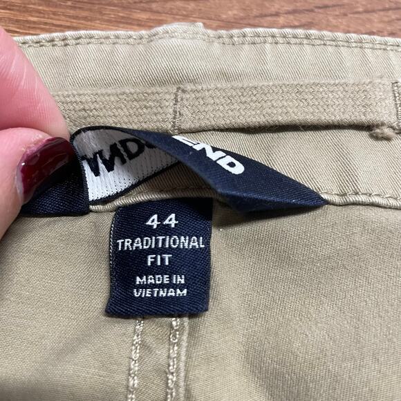Lands End Mens Khaki Cargo Casual Work Shorts Size 44 Waist Traditional Fit - Picture 6 of 9